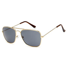 Carica l&#39;immagine nel visualizzatore di Gallery, Ladies Square Sunglasses Women men sun glasses mirror Sun Glasses For Woman men Gold Metal Frame Eyewear Female Shades