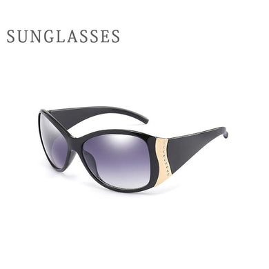 Ladies Wide-Edge Point Diamond Sunglasses Outdoor Leisure Vacation Sun-Shading Glasses Uv400 Oculos Sol Feminino