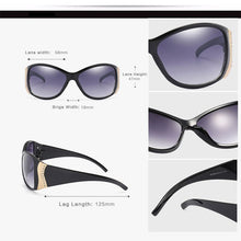 Load image into Gallery viewer, Ladies Wide-Edge Point Diamond Sunglasses Outdoor Leisure Vacation Sun-Shading Glasses Uv400 Oculos Sol Feminino