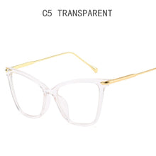 Load image into Gallery viewer, Lady Cat Eye Glasses Frames For Women Sexy Oversized Metal Frame Brand Designer Optical EyeGlasses Eyewear