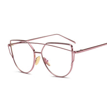 Load image into Gallery viewer, Lady Cat Eye Glasses Frames for Women Sexy Oversized Metal Frame Brand Designer Optical EyeGlasses Transparent Eyewear