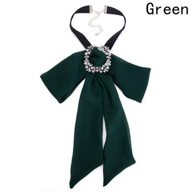 Lady's Charm Bowknot Winter Sweater Chain Statement Necklace Jewelry Gift Collar Choker Necklace&Pendants for Women Wholesale