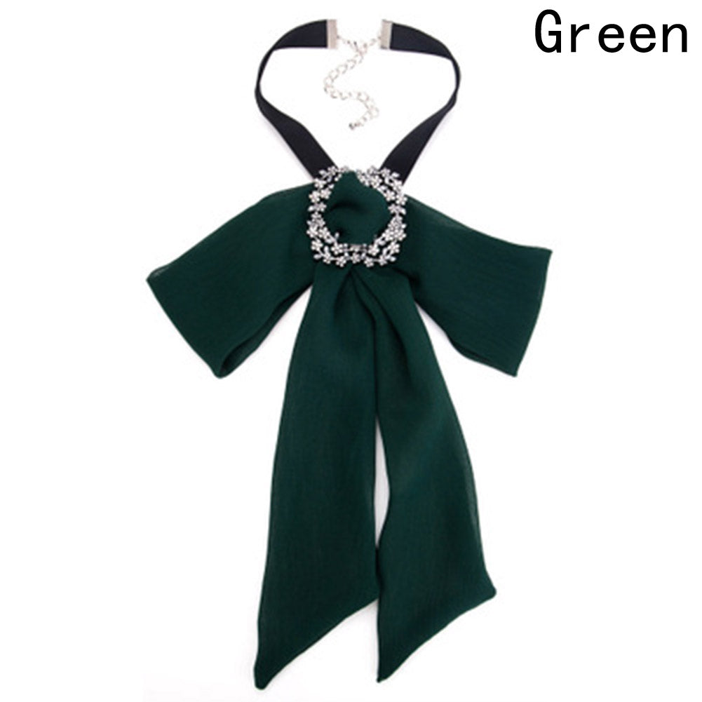 Lady's Charm Bowknot Winter Sweater Chain Statement Necklace Jewelry Gift Collar Choker Necklace&Pendants for Women Wholesale
