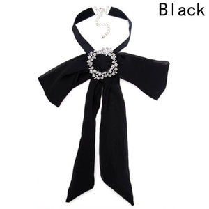Lady's Charm Bowknot Winter Sweater Chain Statement Necklace Jewelry Gift Collar Choker Necklace&Pendants for Women Wholesale
