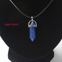 Load image into Gallery viewer, Hexagonal Column Necklaces Natural Crystal Pendants Stone Pendant Leather Chains Necklace For Women Fashion Jewelry
