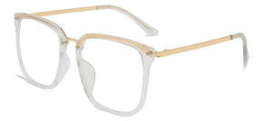 Large Female Glasses Clear Lens Oversized White Eyeglasses Frame Women Optical Spectacl Simple Square Glasses Decorative