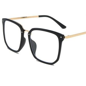 Large Female Glasses Clear Lens Oversized White Eyeglasses Frame Women Optical Spectacl Simple Square Glasses Decorative