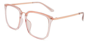 Large Female Glasses Clear Lens Oversized White Eyeglasses Frame Women Optical Spectacl Simple Square Glasses Decorative