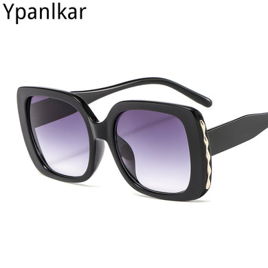 Large Frame Red and Green Color Men's and Women's Sunglasses Personality Versatile Trend Sunglasses