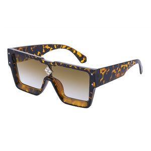 Large Frame Square Sun Glasses Men's Personality Women's Sunglasses Vintage Eye Wear UV Protect