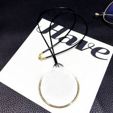 Load image into Gallery viewer, Large Golden Circle Plush Fur Pompom Ball Pendant Necklace For Women Girls Winter Sweater Chain Choker Jewelry Accessories Gift