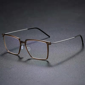 Large Square Titanium Glasses Frame Screwless Ultra-Light  Frames Eyeglasses Myopia Eyewear Prescription