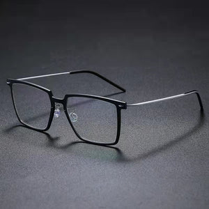 Large Square Titanium Glasses Frame Screwless Ultra-Light  Frames Eyeglasses Myopia Eyewear Prescription