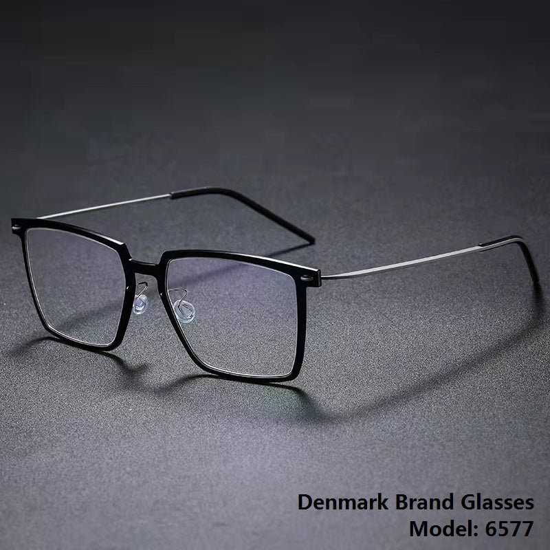 Large Square Titanium Glasses Frame Screwless Ultra-Light  Frames Eyeglasses Myopia Eyewear Prescription