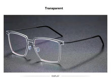 Load image into Gallery viewer, Large Square Titanium Glasses Frame Screwless Ultra-Light  Frames Eyeglasses Myopia Eyewear Prescription