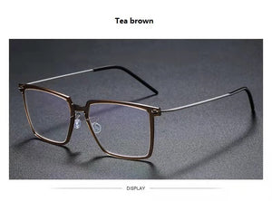 Large Square Titanium Glasses Frame Screwless Ultra-Light  Frames Eyeglasses Myopia Eyewear Prescription