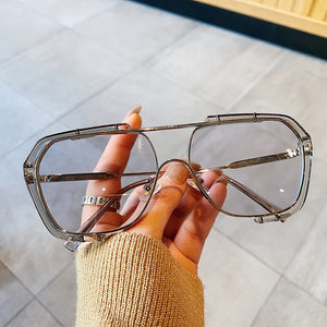 Large frame square Sunglasses women retro Sunglasses unisex ultraviolet eye protection sun glasses