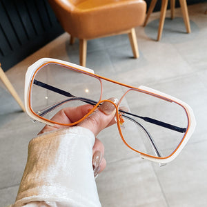 Large frame square Sunglasses women retro Sunglasses unisex ultraviolet eye protection sun glasses