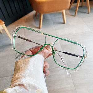 Large frame square Sunglasses women retro Sunglasses unisex ultraviolet eye protection sun glasses