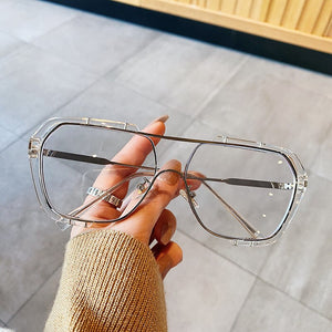 Large frame square Sunglasses women retro Sunglasses unisex ultraviolet eye protection sun glasses