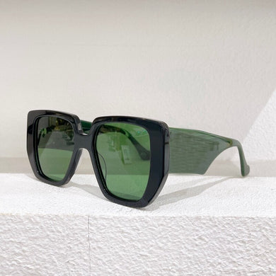 Large frame thick legs sky blue green pink gray lens women's sunglasses 0956s glasses anti UV400