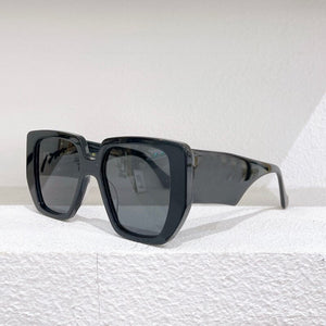 Large frame thick legs sky blue green pink gray lens women's sunglasses 0956s glasses anti UV400