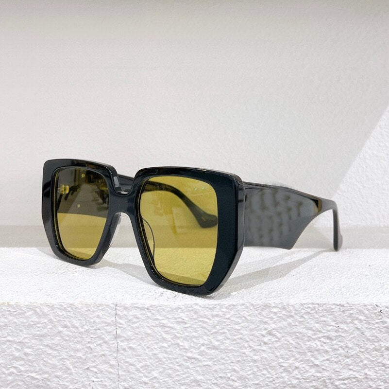 Large frame thick legs sky blue green pink gray lens women's sunglasses 0956s glasses anti UV400