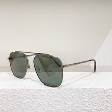 Load image into Gallery viewer, Large square frame, gold metal temples, women&#39;s sunglasses, 0511 gray, brown, blue, reflective lenses, fashionable men&#39;s glasses