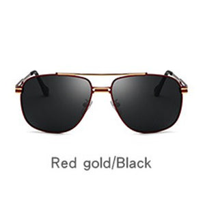 Laura Fairy British Style Men Pilot Sunglasses Twin-Beams Polarized Sunglasses Mens Sun Glasses Eyewear 120854