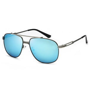 Laura Fairy British Style Men Pilot Sunglasses Twin-Beams Polarized Sunglasses Mens Sun Glasses Eyewear 120854