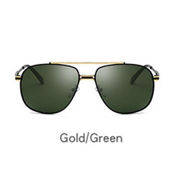 Laura Fairy British Style Men Pilot Sunglasses Twin-Beams Polarized Sunglasses Mens Sun Glasses Eyewear 120854