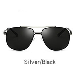 Laura Fairy British Style Men Pilot Sunglasses Twin-Beams Polarized Sunglasses Mens Sun Glasses Eyewear 120854