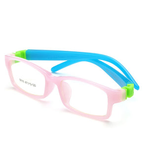 Laura Fairy Occhiali da vista classici e funzionali per ragazzi e ragazze, design a blocchi di colore, per bambini, con lenti trasparenti, occhiali rimovibili