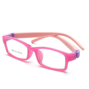 Laura Fairy Occhiali da vista classici e funzionali per ragazzi e ragazze, design a blocchi di colore, per bambini, con lenti trasparenti, occhiali rimovibili