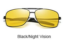 LauraFairy Men's Polarized Pilot Sunglasses Mirrored Sunglass Men Night Vision Glasses for Driving oculos de sol masculino 0925