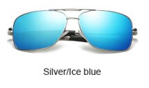LauraFairy Men's Polarized Pilot Sunglasses Mirrored Sunglass Men Night Vision Glasses for Driving oculos de sol masculino 0925