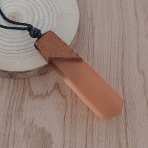 men'woman s fashionable wood resin necklace pendant, woven rope chain, hot - selling jewelry gifts
