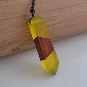 men'woman s fashionable wood resin necklace pendant, woven rope chain, hot - selling jewelry gifts