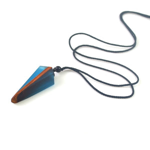 men'woman s fashionable wood resin necklace pendant, woven rope chain, hot - selling jewelry gifts