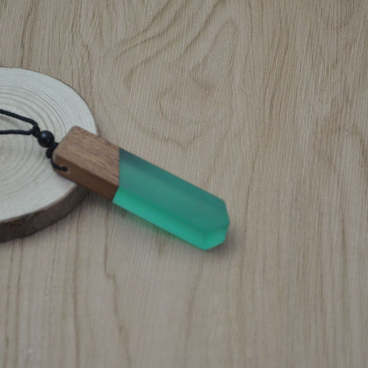 pendente per collana in resina di legno alla moda da uomo, catena in corda intrecciata, regali di gioielli di vendita calda 