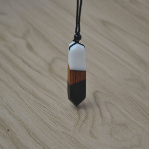 men'woman s fashionable wood resin necklace pendant, woven rope chain, hot - selling jewelry gifts