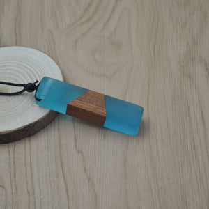 men'woman s fashionable wood resin necklace pendant, woven rope chain, hot - selling jewelry gifts