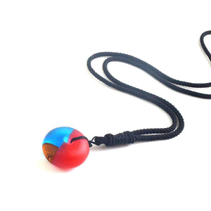 men'woman s fashionable wood resin necklace pendant, woven rope chain, hot - selling jewelry gifts