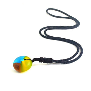 men'woman s fashionable wood resin necklace pendant, woven rope chain, hot - selling jewelry gifts