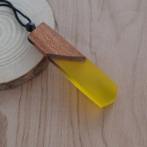 men'woman s fashionable wood resin necklace pendant, woven rope chain, hot - selling jewelry gifts