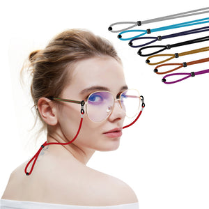Leather Design High Elasticity Sunglasses Lanyard Strap Necklace Eyeglass Glasses Chain Cord Reading Glasses Strap Decoratio