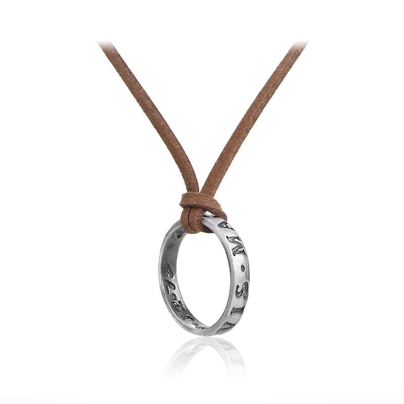 Leather necklace PS4 game Uncharted 4 A Thief's End Nathan Drake necklaces Cord Chain Long Necklace jewelry men Accessories