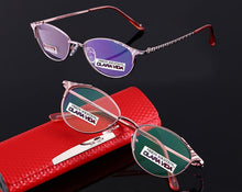 Load image into Gallery viewer, Leesbril [reading Glasses With Case ]cat Eye Alloy Super Light Multilayer Coated Lens Ladies Women +1 +1.5 +2 +2.5 +3+3.5+4