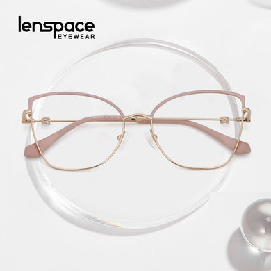 Lenspace Glasses Men 2 In 1 Magnetic Glasses Optical Prescription Eyewear metal Frames Eyeglasses