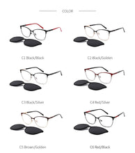 Load image into Gallery viewer, Lenspace Polarized Round Sunglasses Women Magnetic Clip On Glasses Optical Stainless Accessories for Men Eyeglasses Frames